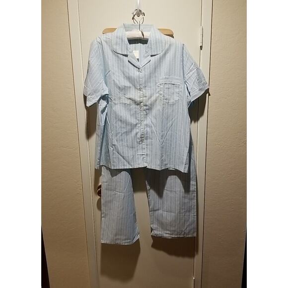 SABRINA By Mervyn's 2 pc Pajama Set Top & Pants Womens XL Stripe Floral NWT - Picture 3 of 14